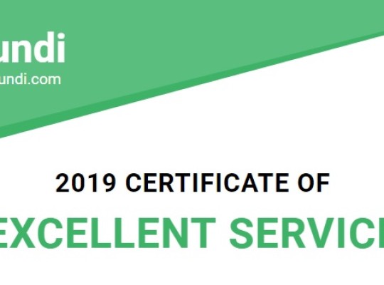 2019 Certificate of Excellence